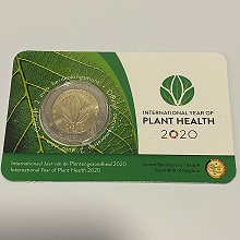 Bélgica 2020 - Moeda 2€ Coincard Ano Internacional da Saúde Vegetal